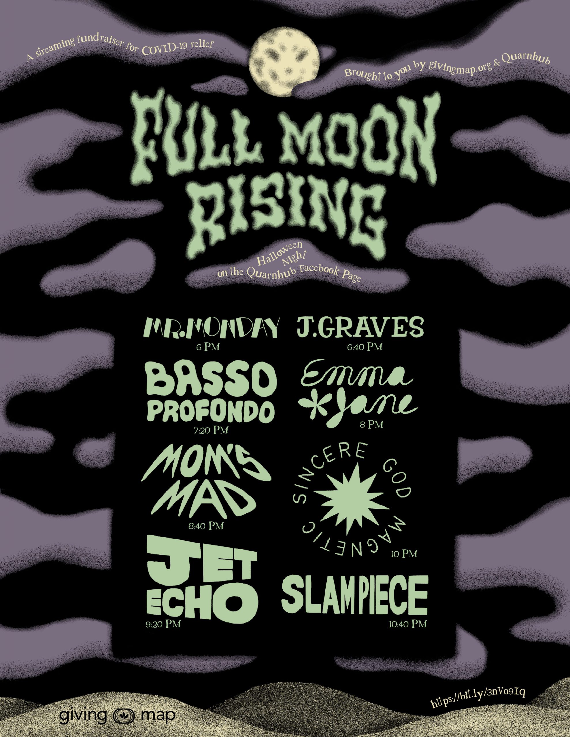Full Moon Rising Halloween Benefit Poster